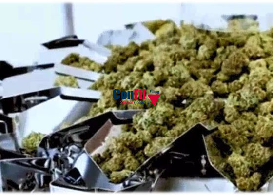 50 de Machine van de de Wegersverpakking van grammultihead voor Cannabisbloem in Containers