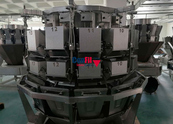 De Weger van Multihead van de Multihead Wegende Machine met Grotere Vultrechter voor Bevroren Kippenfilethaakwerk 10kg