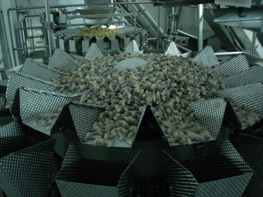 Draagt de Weger van Multihead van de Multihead Wegende Machine voor Kleverig Suikergoed Suikergoed het Vullen Waterdichte Machine