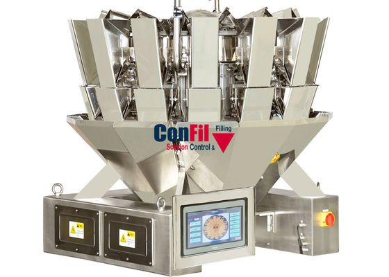 IP 63 Automatische Multihead-Weger 10 Hoofd met Enige Klepvultrechter