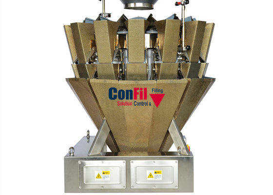 200gram multi Hoofdverpakkingsmachine 14 de Hoofd In reliëf gemaakte Oppervlakte van de Wegers Vullende Machine