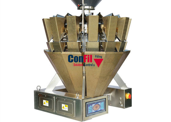 200gram multi Hoofdverpakkingsmachine 14 de Hoofd In reliëf gemaakte Oppervlakte van de Wegers Vullende Machine