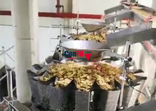 10 Machine van de hoofden de Automatische Wegende Verpakking voor de Verpakkingslijn van de Pannekoekenbakkerij VFFS