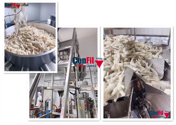 Roterende Vacuüm de Verpakkingsmachine van de 1000 Gramkip voor de Lijn van de Gevogelteverpakking