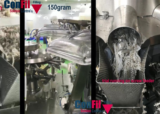1000 Gram 16 Hoofd Roterende Vacuüm Verpakkende Machine voor Vissenhuid
