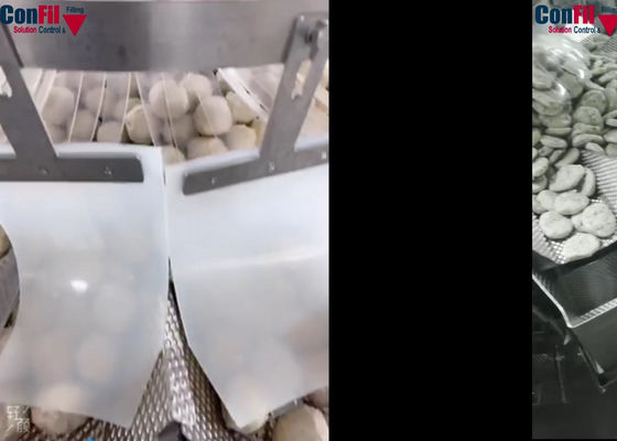 De roterende Vacuüm 2000 Machine van de Gram Multi Hoofdverpakking voor Vissenbal