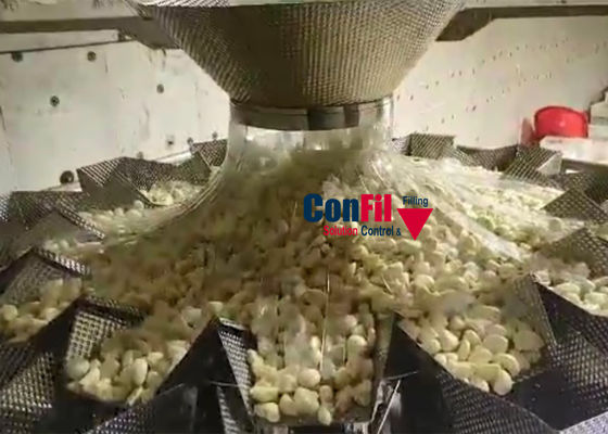 14 hoofd Auto Wegende Verpakkingsmachine voor de Lijn van de Knoflook5kg 10KG VFFS Verpakking