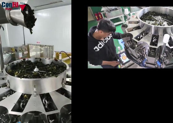 80 zakken/Min Rotary Vacuum Packaging Machine voor de Snack van de Zeevruchtenkelp
