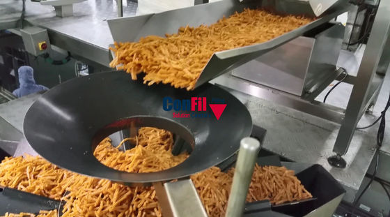 Het Voedsel Verpakkende Machine van de 200 Gram Kleverige Snack met Multihead-Weger het Vullen