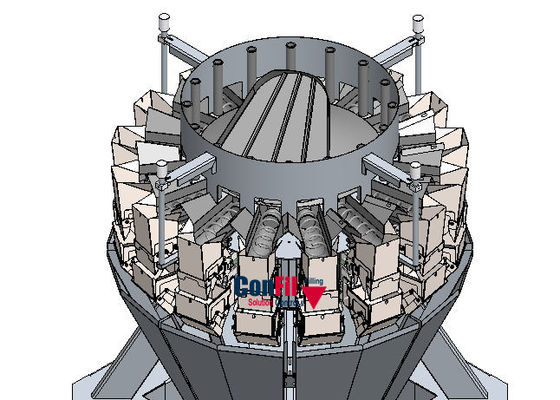 Van het de Wegers Bevroren Voedsel van gebakken aardappelmultihead de Verpakkingsmachine van Multihead