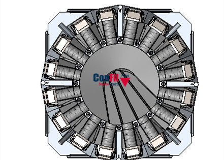 De Weger van Multihead van de Multihead Wegende Machine voor het Ontwerp van Groentenolijven Hygiënische het Vullen Machine