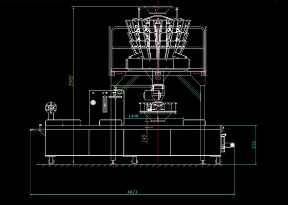 De Verpakkingsmachine van de Multiheadweger voor Mini Salami Sausage Packaging System ROMA Thermoforming Packaging
