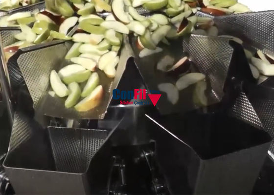 De de Verpakkingsmachine van de Multiheadweger voor Apple snijdt Fruit Verpakkend Systeem VFFS
