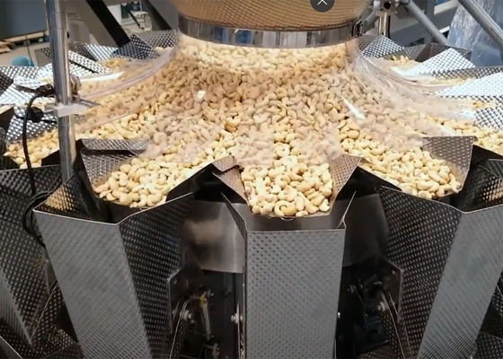 De Weger van Multihead van de Multihead Wegende Machine voor Geroosterde Notencashewnoten het Vullen Waterdichte Machine